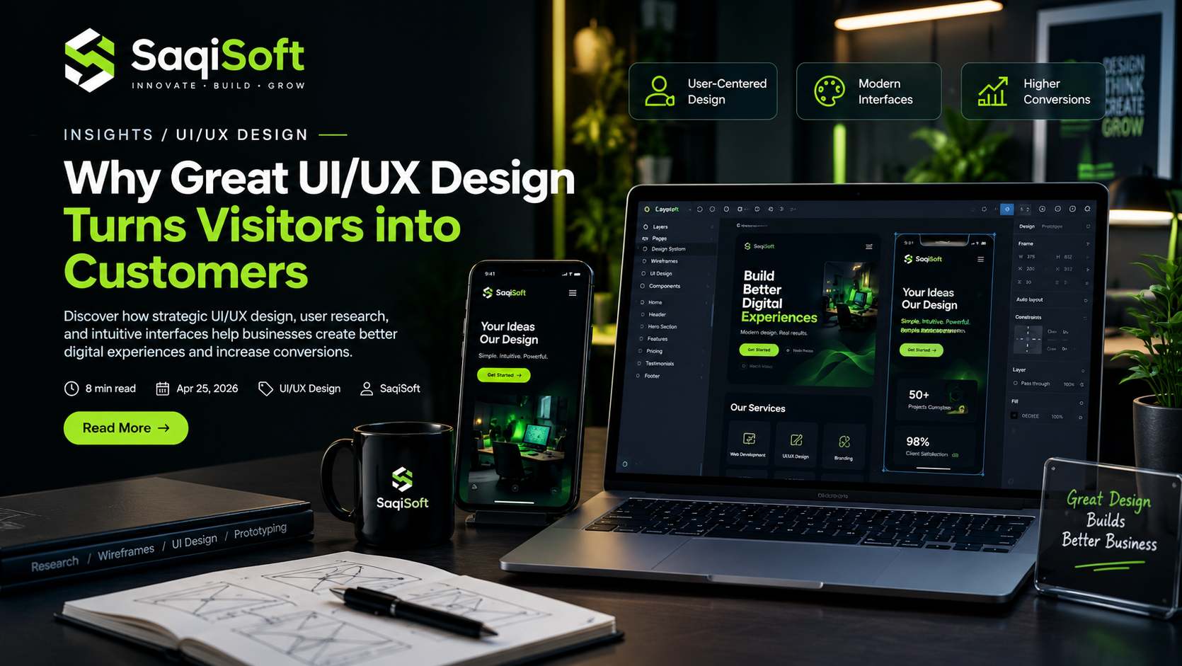 Why Great UI/UX Design Turns Visitors into Customers